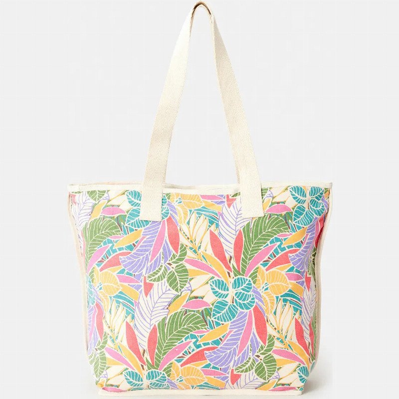 Mixed Canvas 31L Tote Bag in Dark Chocolate