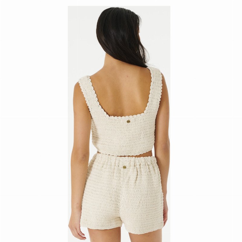 Oceans Together Crochet Top in Off White