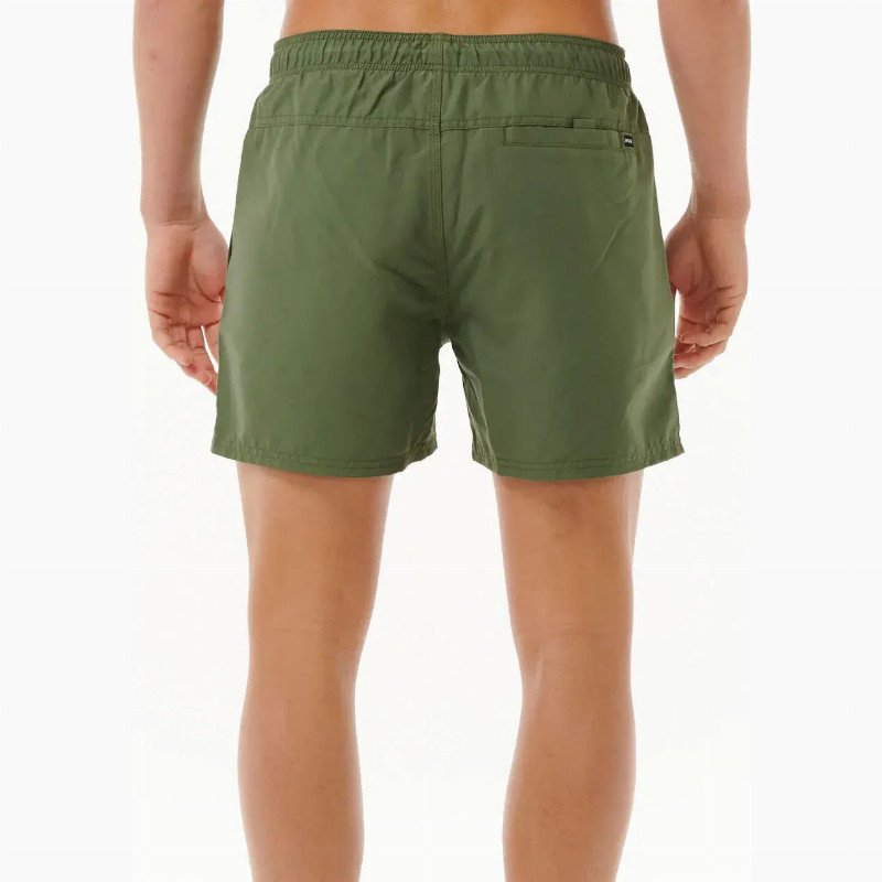 Offset Volley Shorts in Dark Olive