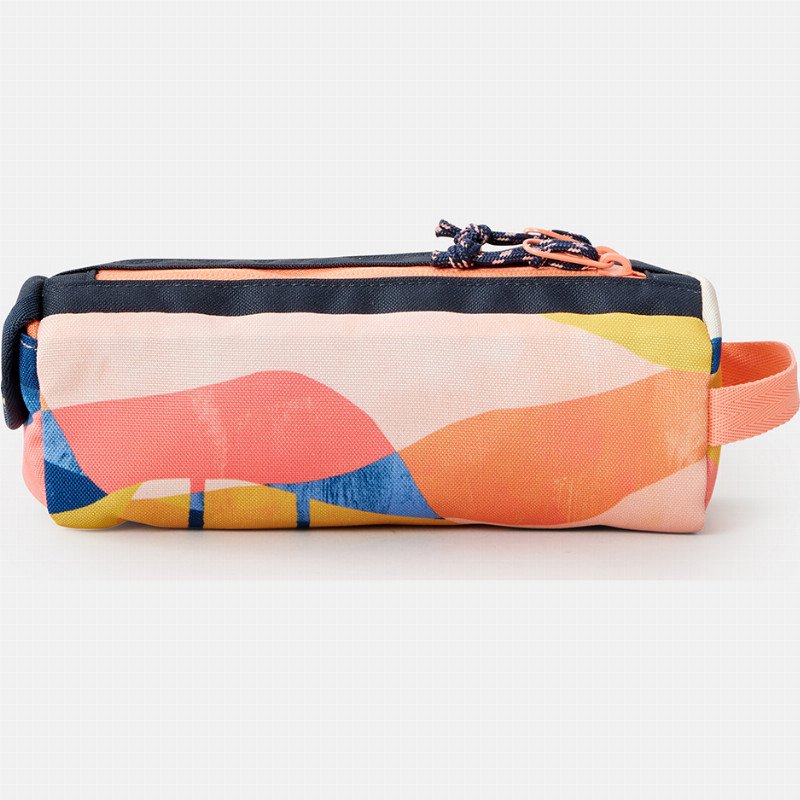 PENCIL CASE IN NAVY & PEACH