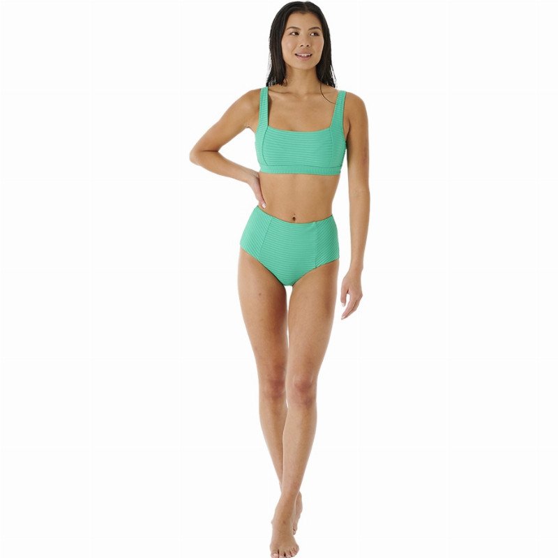 PREMIUM SURF HIGH WAISTED BIKINI BOTTOMS - GREEN