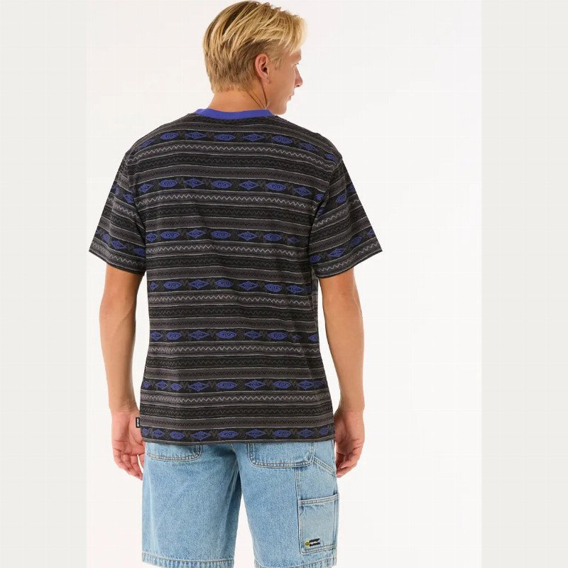 Raw Energy Vibal T-Shirt in Washed Black