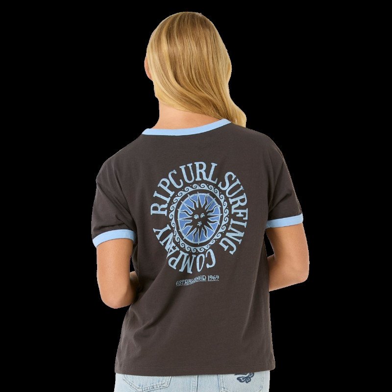 San Carlos Ringer T-Shirt in Washed Black