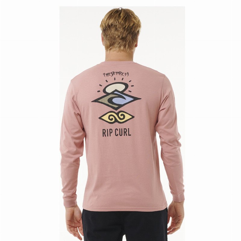 SEARCH ICON LONG SLEEVE T-SHIRT IN MUSHROOM