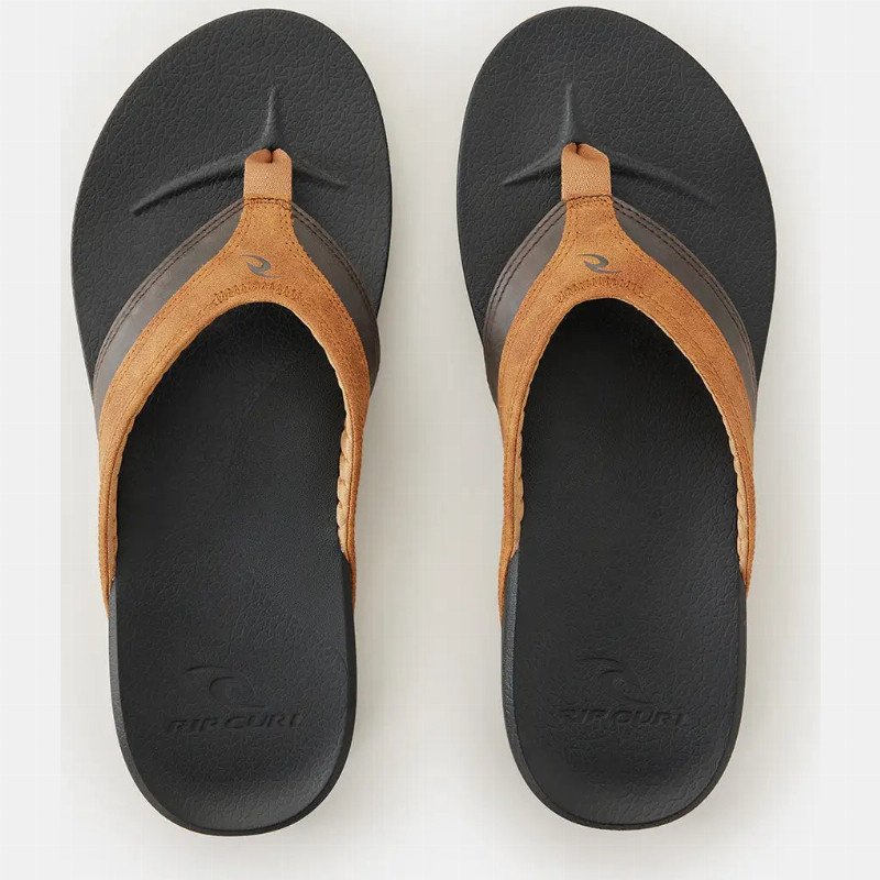 Soft Top Flip Flops in Black & Brown
