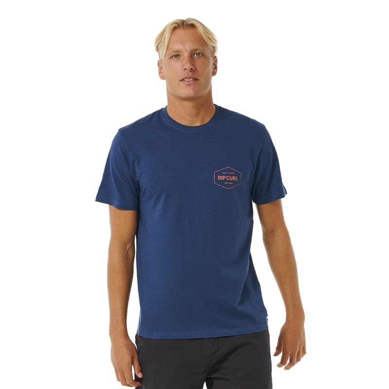 Rip Curl Stapler T-Shirt - Washed Navy