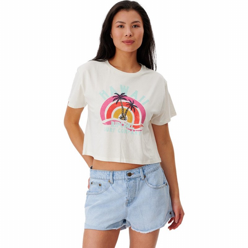Rip Curl Sunny Paradise Crop T-Shirt - Bone