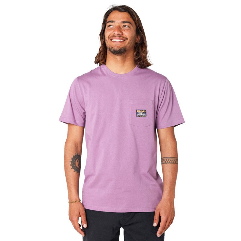 Rip Curl Surf Paradise Badge T-Shirt - Dusty Purple