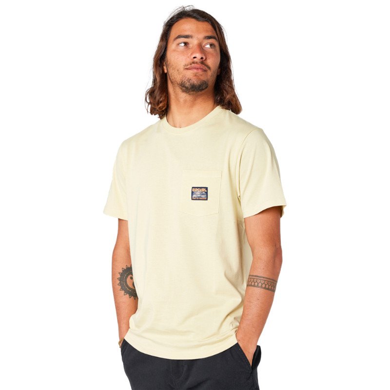 Rip Curl Surf Paradise Badge T-Shirt - Vintage Yellow