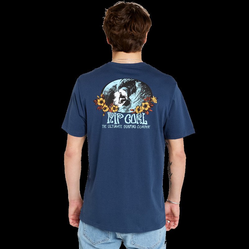 Surf Paradise F & B T-Shirt in Washed Navy