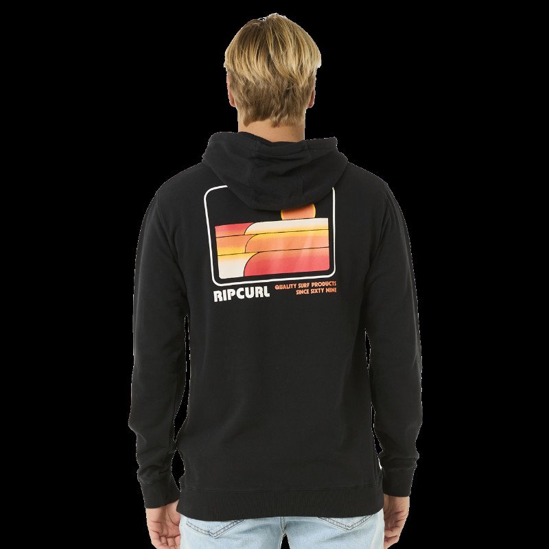 SURF REVIVAL FLEECE HOODIE IN BLACK