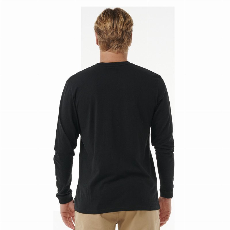Surf Revival Hoffman Long Sleeve T-Shirt in Black