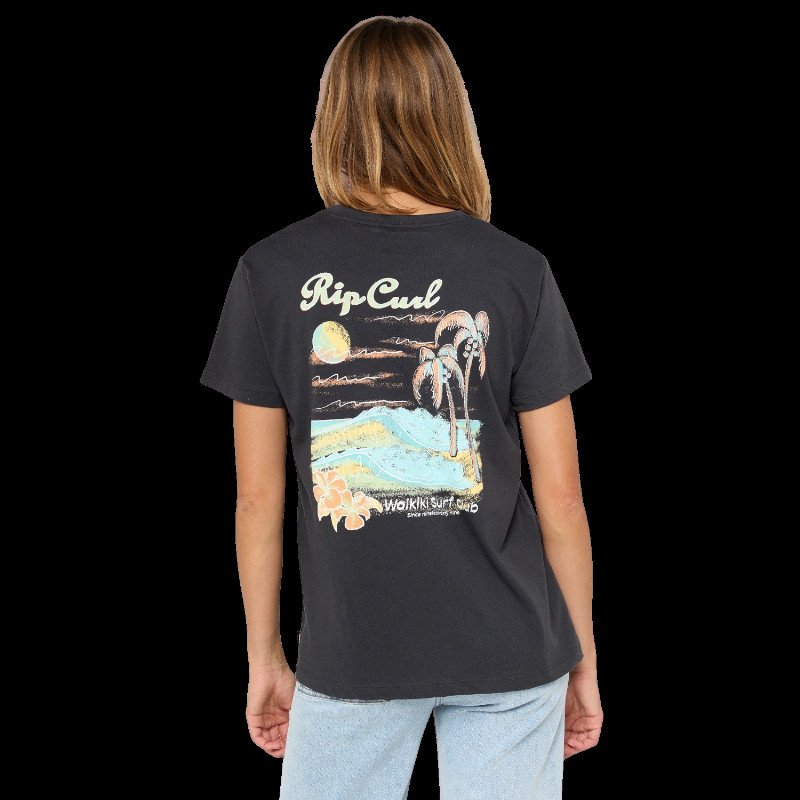 WAIKIKI T-SHIRT IN WASHED BLACK