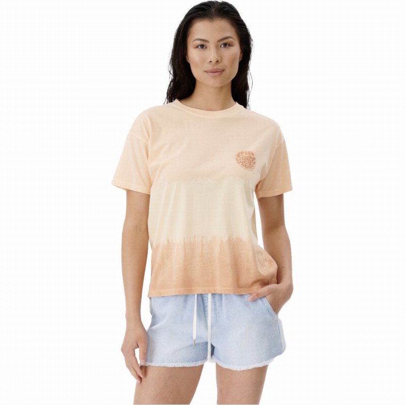 Rip Curl Womens Wetsuit Icon T-Shirt - Light Peach