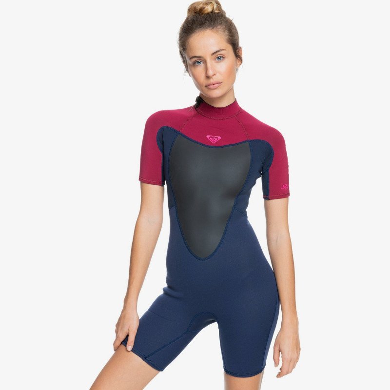 2/2mm Prologue - Back Zip Short Sleeve Springsuit for Women - Blue - Roxy