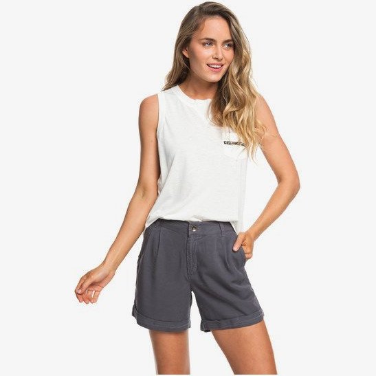 ACROSS THE STREETS - VISCOSE SHORTS FOR WOMEN BLACK