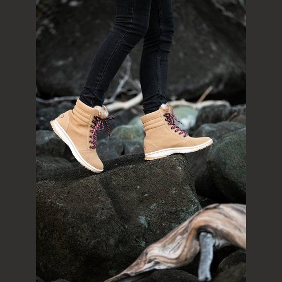 Aldritch - Leather Boots for Women - Beige - Roxy