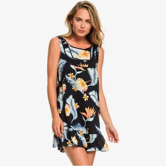 All About The Sea Dress - Tank Dress for Women - Black - Roxy