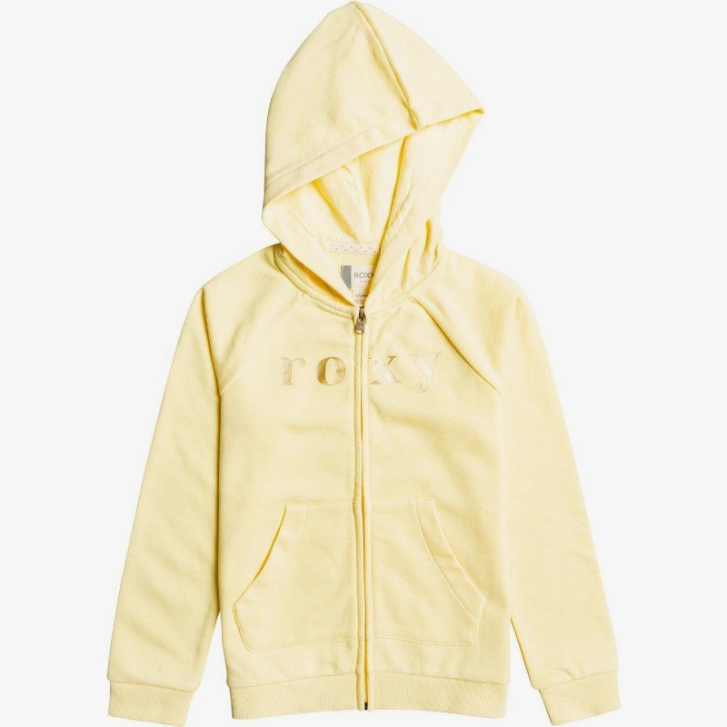 Another Chance - Organic Zip-Up Hoodie for Girls 4-16 - Yellow - Roxy