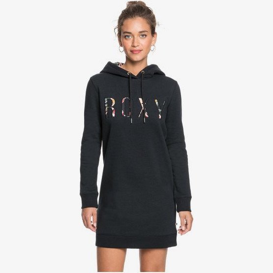 Be Rider - Long Sleeve Hoodie Dress for Women - Black - Roxy