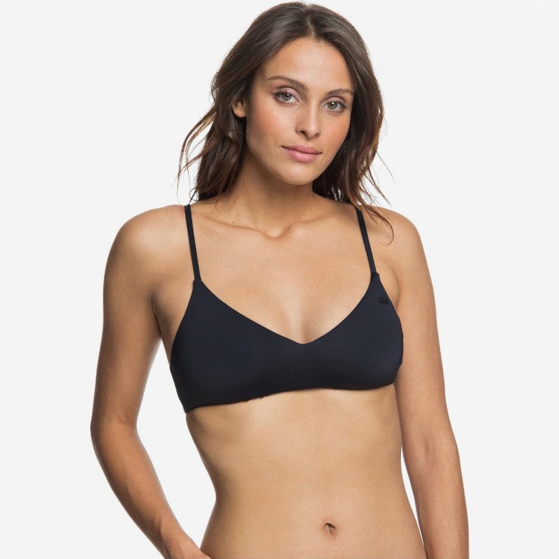 Beach Classics - Athletic Bikini Top for Women - Black - Roxy