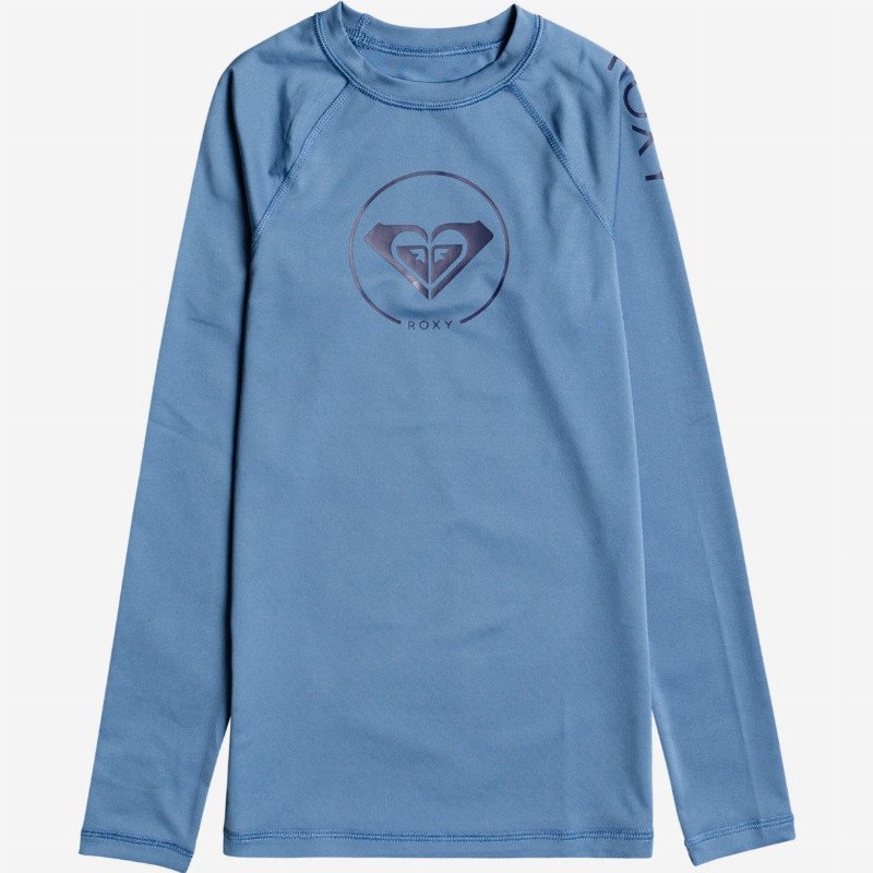 Beach Classics - Long Sleeve UPF Rash Vest for Girls 8-16 - Blue - Roxy