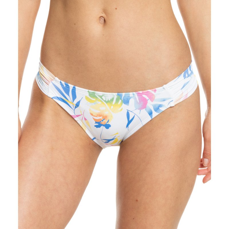 Beach Classics Moderate Coverage Bikini Bottoms - Bright White Surf Trippin