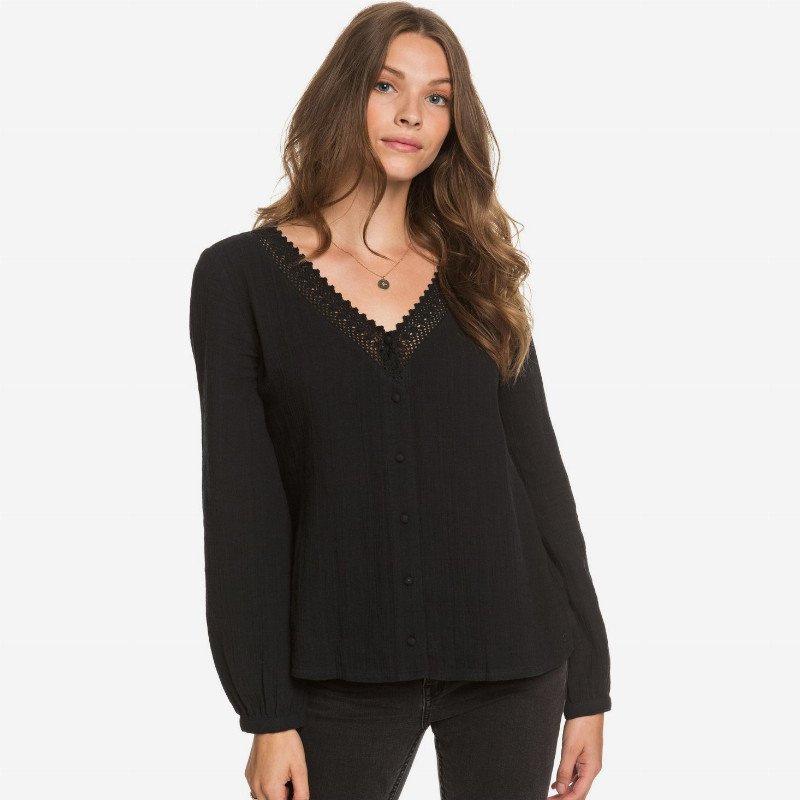 Before You Go - Long Sleeve Top for Women - Black - Roxy