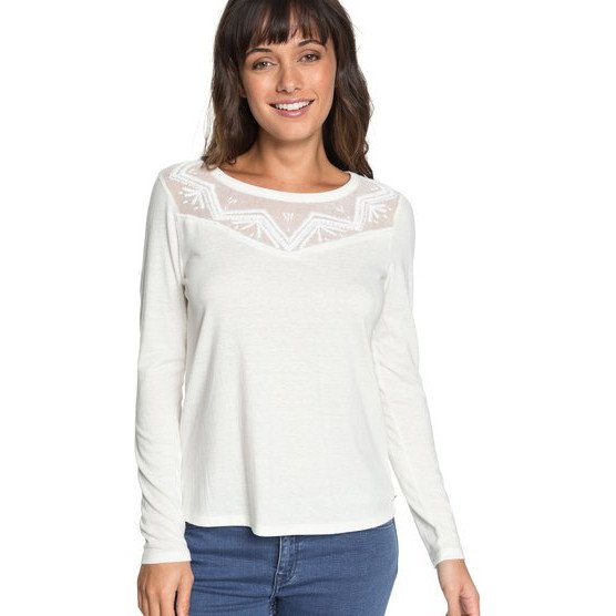 BLOSSOM DAY - LONG SLEEVE TOP FOR WOMEN WHITE