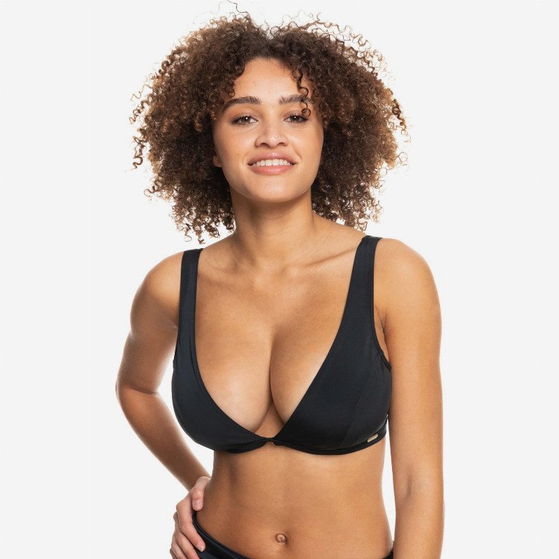 ROXY Body - D-Cup Elongated Bikini Top for Women - Black - Roxy