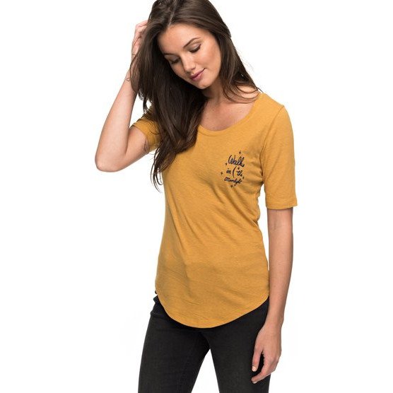 BOOGIE BOARD LACE UP - T-SHIRT FOR WOMEN YELLOW