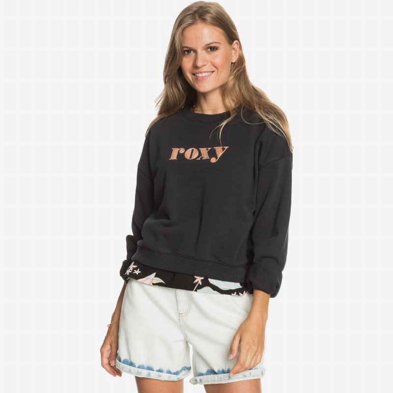 Break Away - Organic Sweatshirt for Women - Black - Roxy