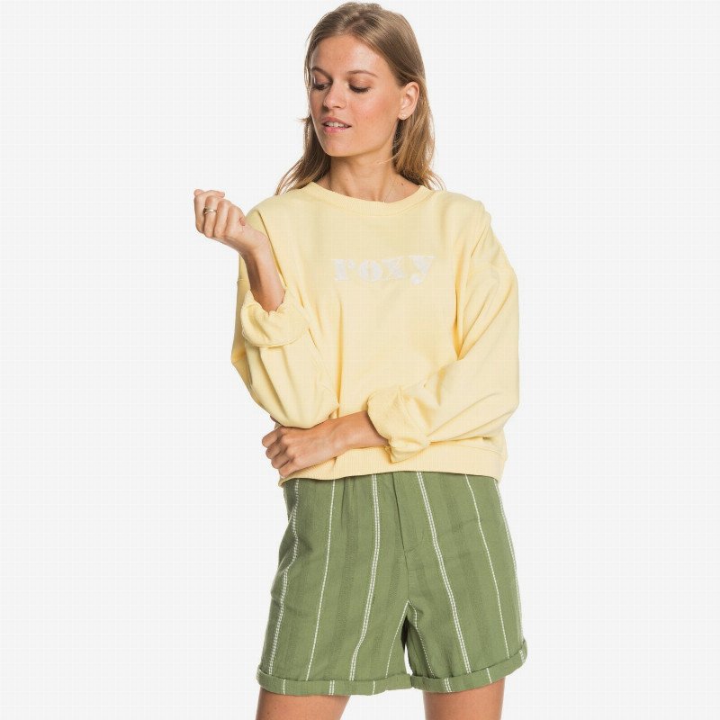Break Away - Organic Sweatshirt for Women - Yellow - Roxy