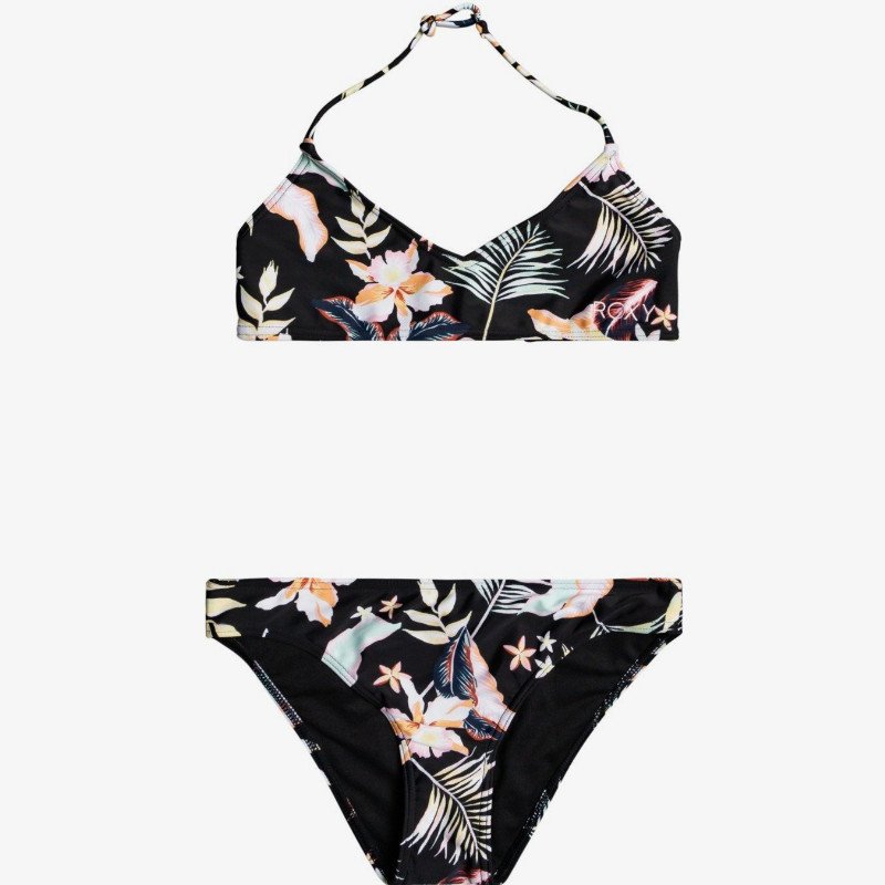 California Friends - Triangle Bra Bikini Set for Girls 8-16 - Black - Roxy