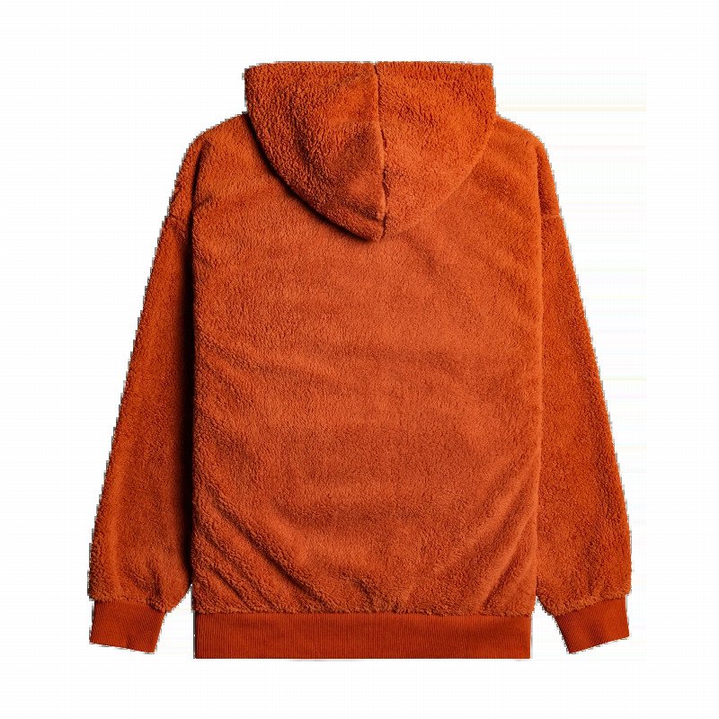 CALL ME HOODED FLEECE JACKET - BAKED CLAY