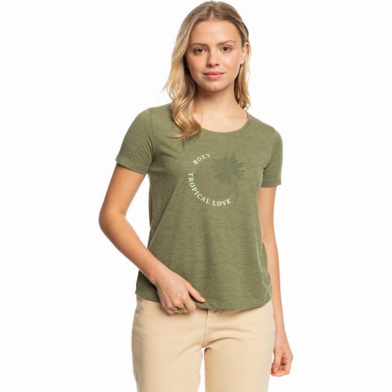 Roxy Chasing The Wave T-Shirt - Loden Green