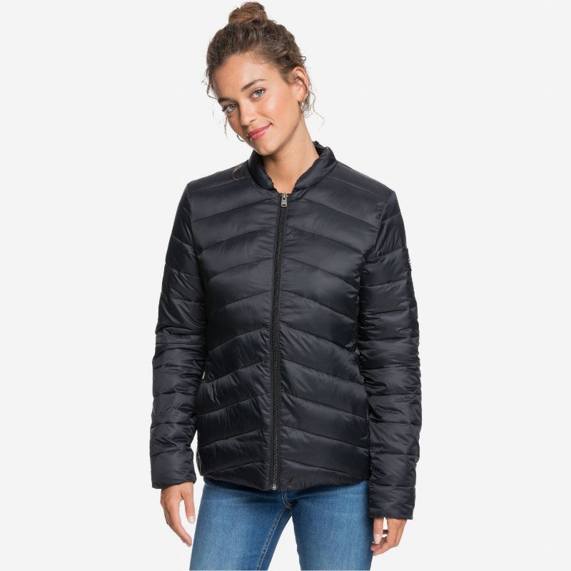 Coast Road - Lightweight Packable Padded Jacket for Women - Black - Roxy