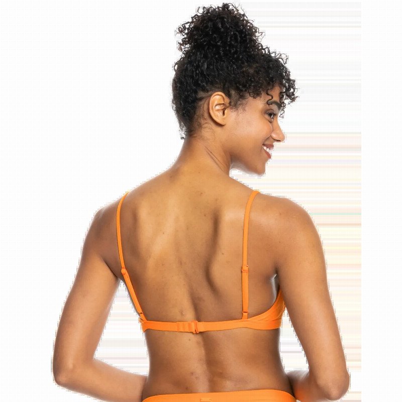 Color Jam Bralette Bikini Top in Tangelo