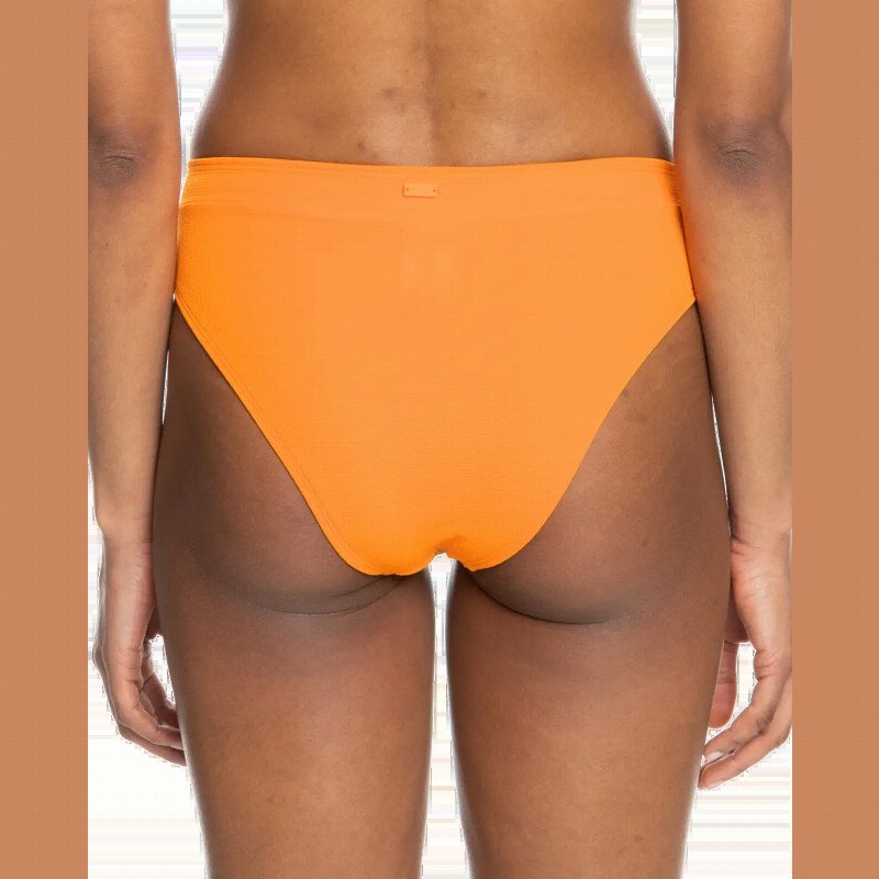 Color Jam Mod Mid Waist Bikini Bottoms in Tangelo