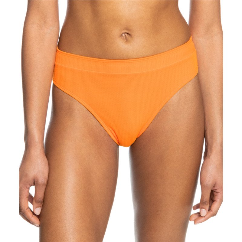 Roxy Color Jam Mod Mid Waist Bikini Bottoms - Tangelo