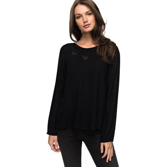 COME LET GO - LONG SLEEVE TOP FOR WOMEN BLACK