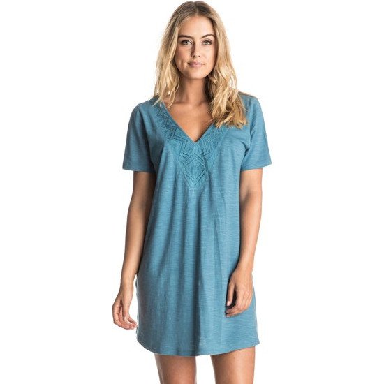 DUST IN THE WIND - T-SHIRT DRESS FOR WOMEN BLUE
