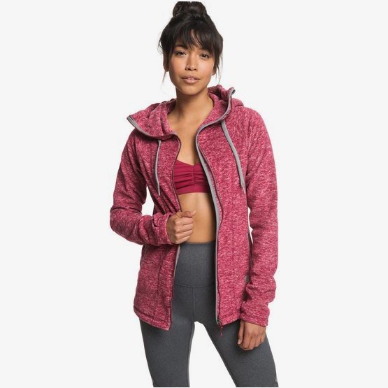 ELECTRIC FEELING - ZIP-UP HOODIE FOR WOMEN RED