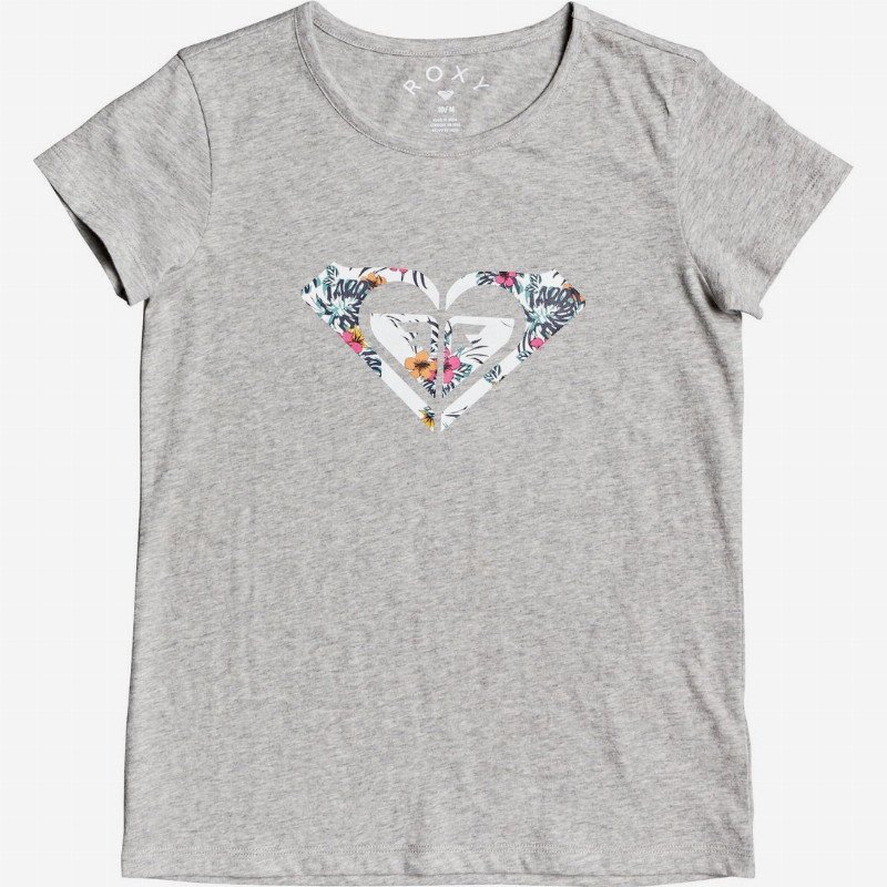 Endless Music Print B - T-Shirt for Girls 4-16 - Grey - Roxy