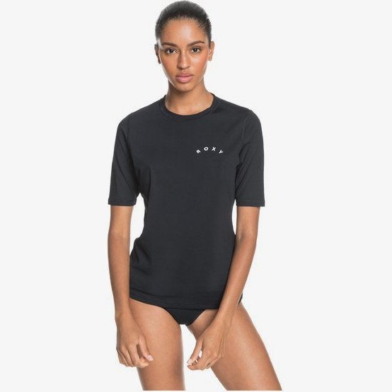 Enjoy Waves - Short Sleeve UPF 50 Surf T-Shirt for Women - Black - Roxy