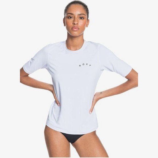 Enjoy Waves - Short Sleeve UPF 50 Surf T-Shirt for Women - White - Roxy