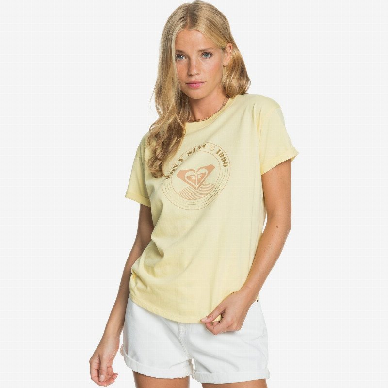 Epic Afternoon - Organic T-Shirt for Women - Yellow - Roxy