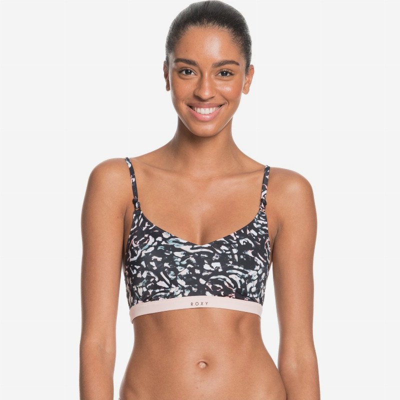ROXY Fitness - Bra Bikini Top for Women - Black - Roxy