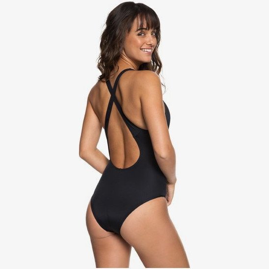 FITNESS - ONE-PIECE SWIMSUIT FOR WOMEN BLACK
