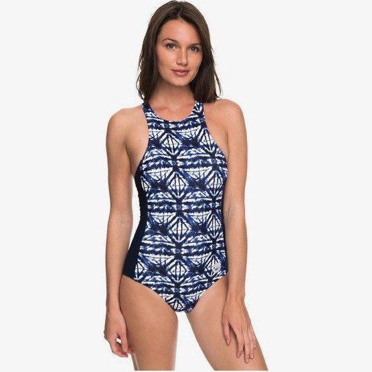 FITNESS - ONE-PIECE SWIMSUIT FOR WOMEN BLUE